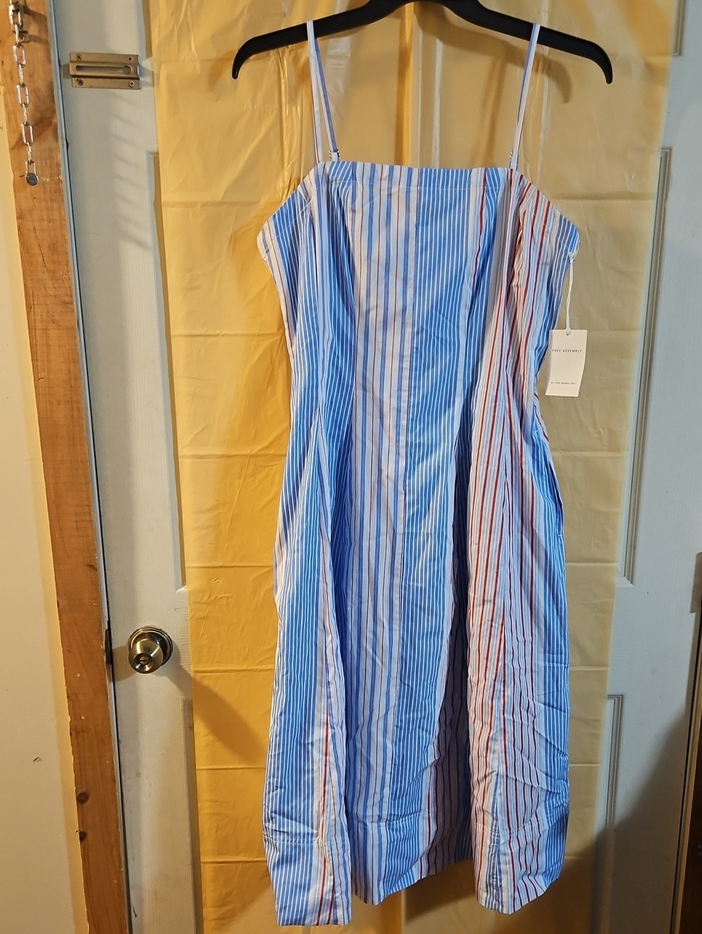 Free Assembly Sleeveless Cotton Panel Midi Dress: AMERICANA: NWT: L (12-14)